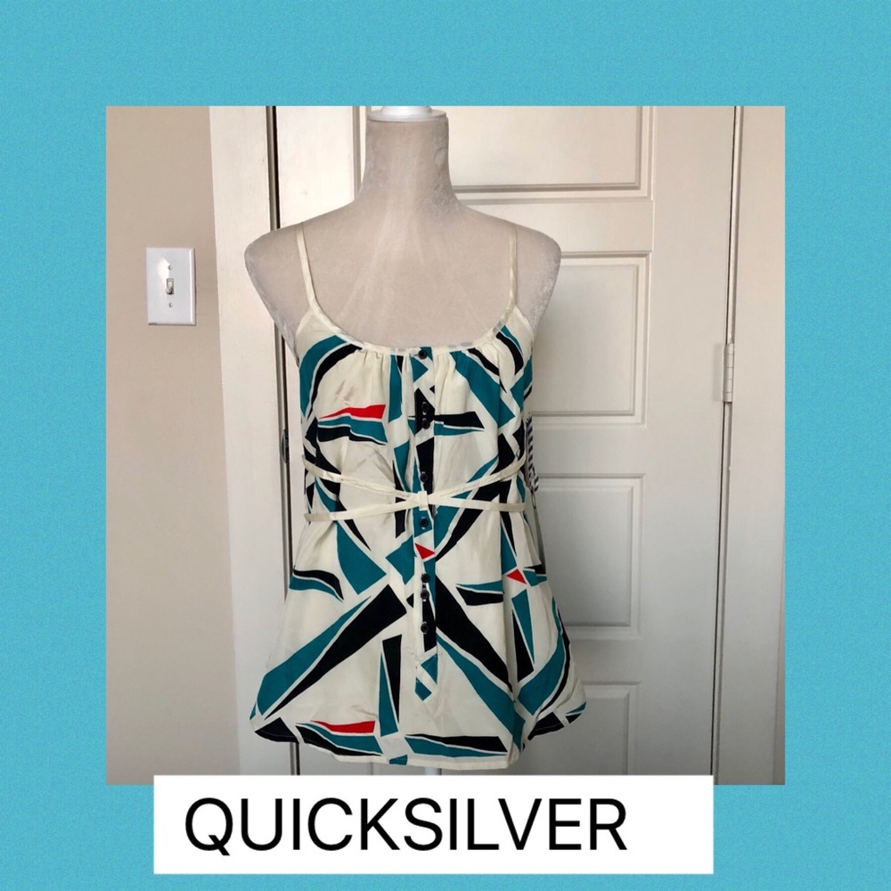 Quick Silver Spaghetti Strap Flowy Blouse Size S